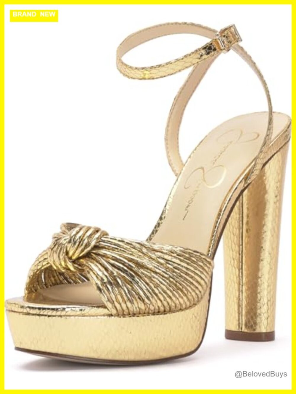 Faux Leather Platform Sandals with Ankle Strap